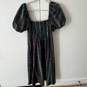 Hill House Home Plaid Puff Sleeve Dress